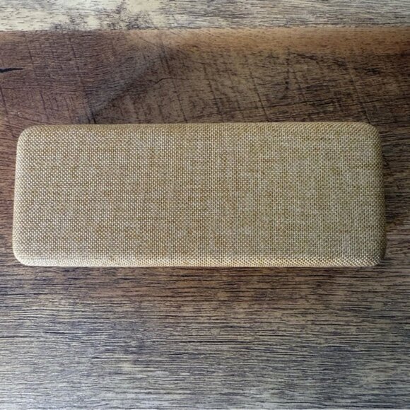 ESPRIT Vintage Tan Canvas Clamshell Hard Case Sunglasses Eyeglasses Travel - Picture 2 of 5